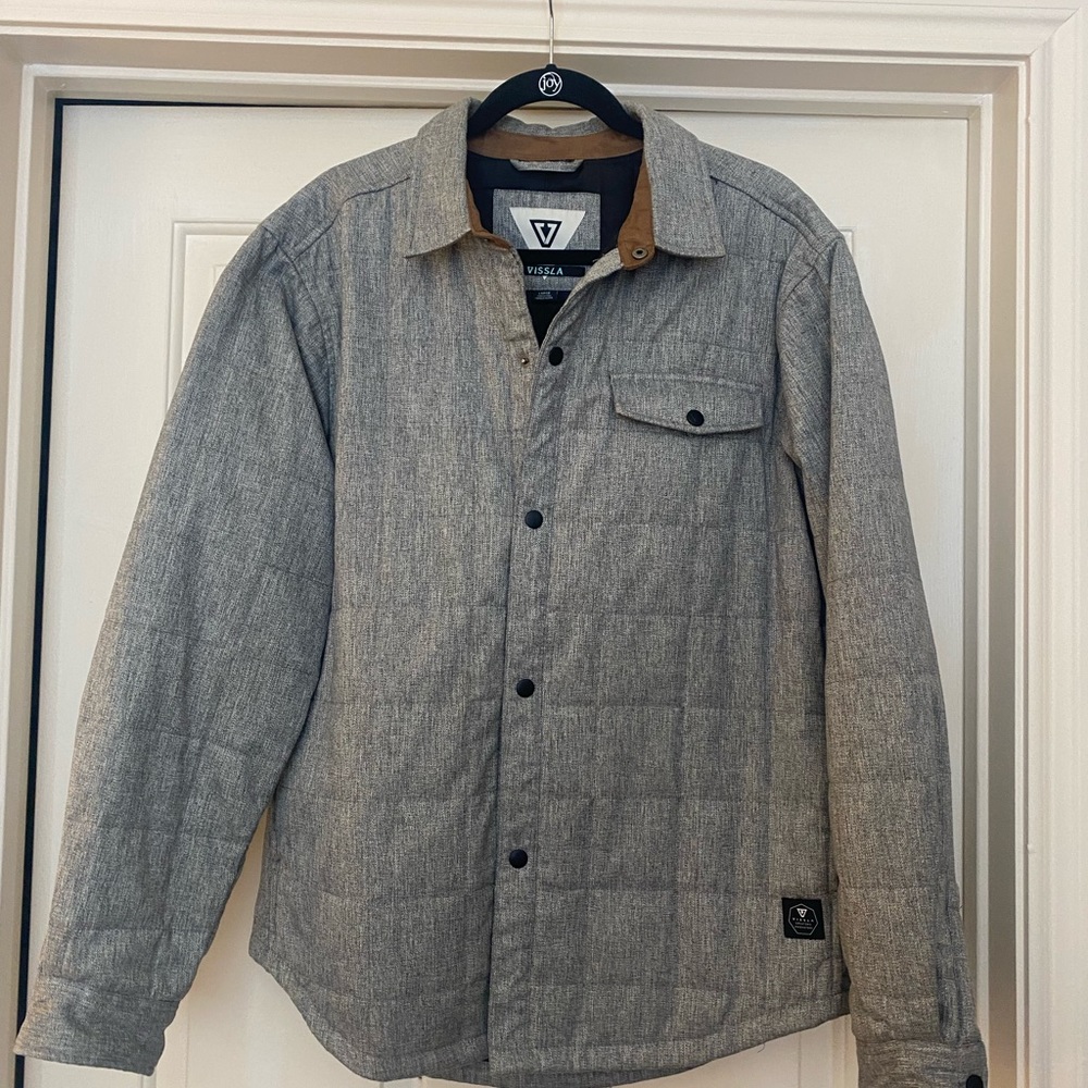 Vissla Mens Light Puffy Jacket Grey Large